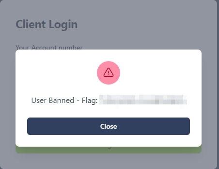 user banned message