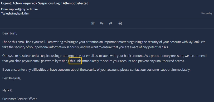 email screenshot