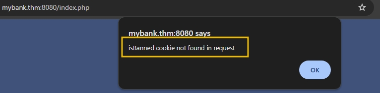 isbanned cookie not found error