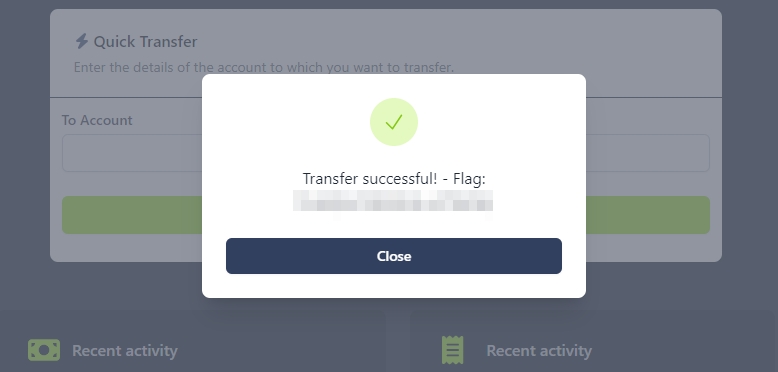 successful transfer of funds